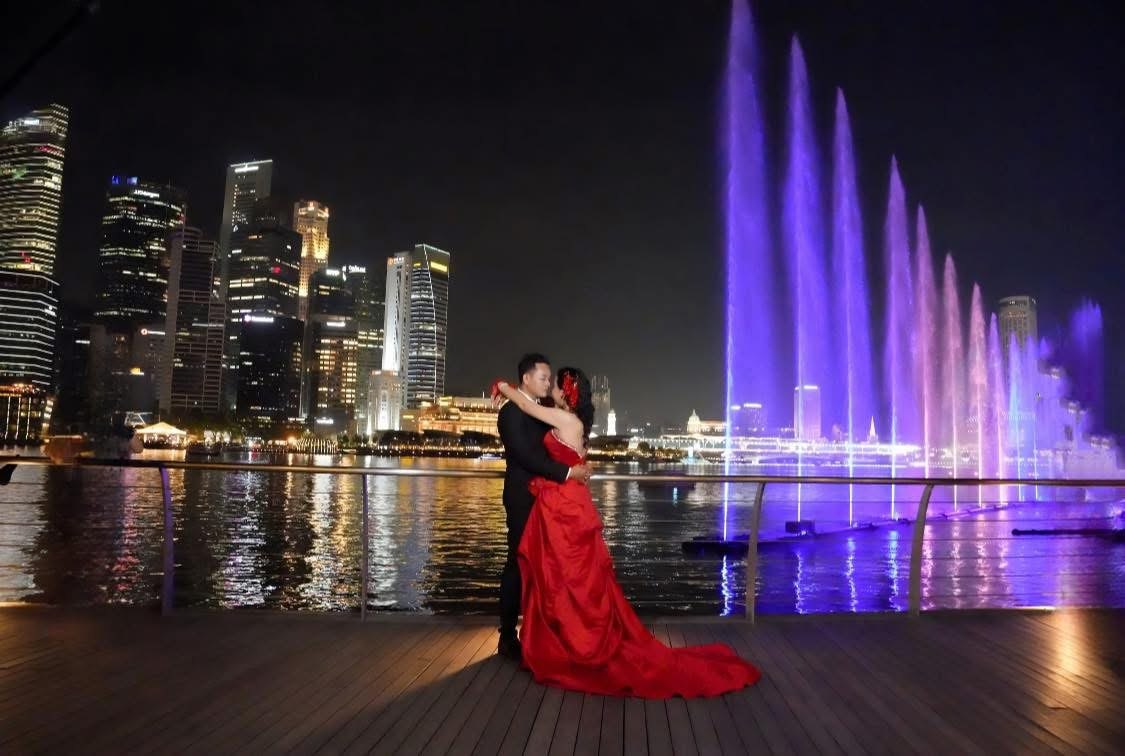 Night couple portrait